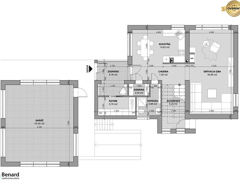 5 IZBOVÝ RODINNÝ DOM, 3 PODLAŽNÝ, POZEMOK 1083m2;REZERVOVANÉ;