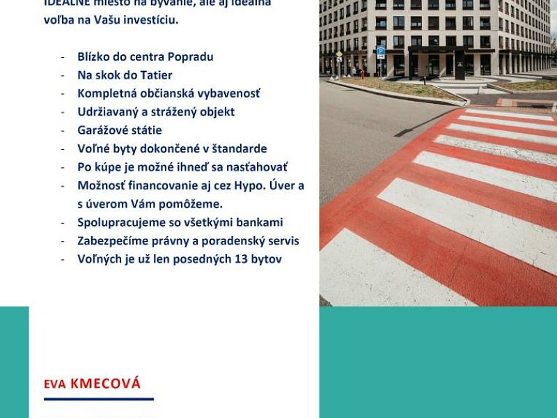 NA PREDAJ POSLEDNÉ 3 IZBOVÉ BYTY, KARPATSKÁ RESIDENCE, POPRAD 