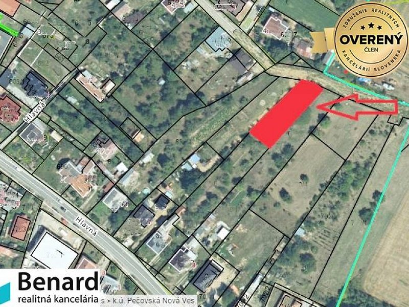 PEČOVSKÁ NOVÁ VES-OKR. SABINOV, POZEMOK, 563 m2,UL.NA PEČOVEC 