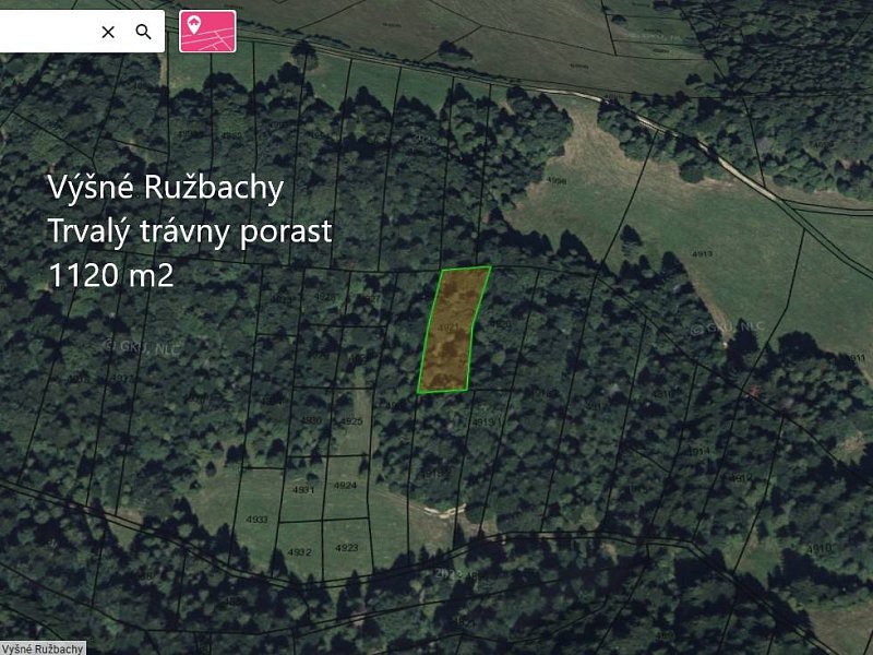 TTP, LESNÉ POZEMKY, VYŠNÉ RUŽBACHY