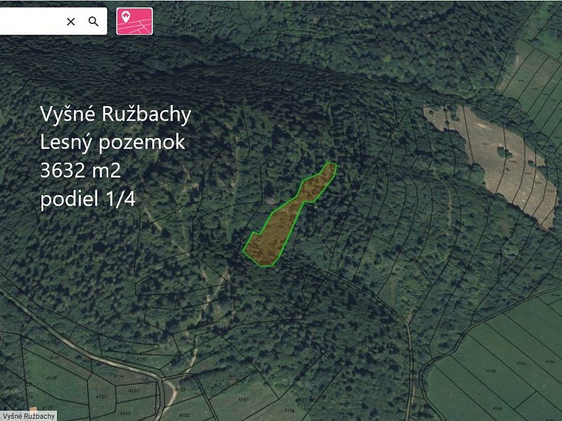 TTP, LESNÉ POZEMKY, VYŠNÉ RUŽBACHY