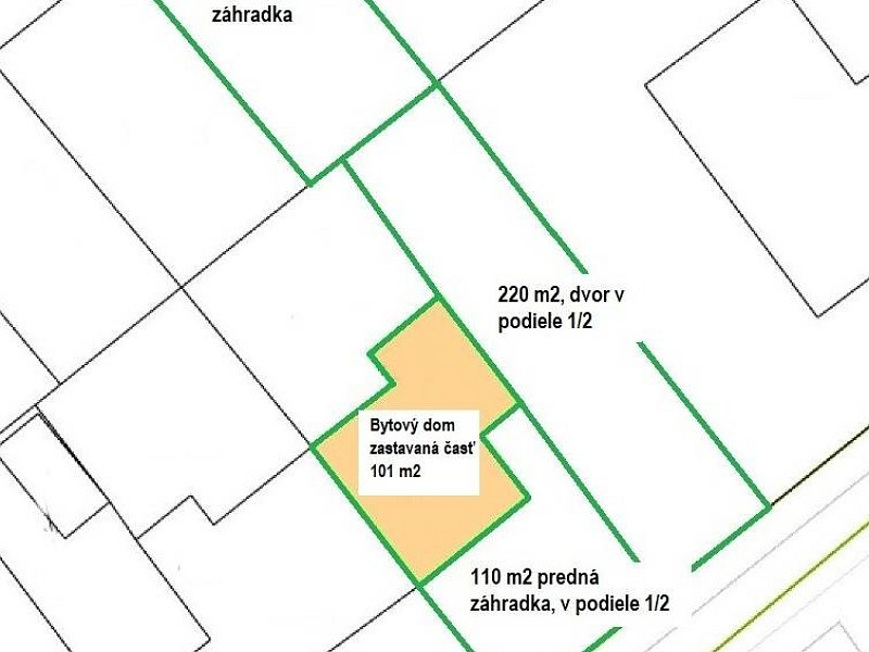 NA PREDAJ BYT v BYTOVOM DOME s vlas. POZEMKOM 325 m2, V. Šariš 