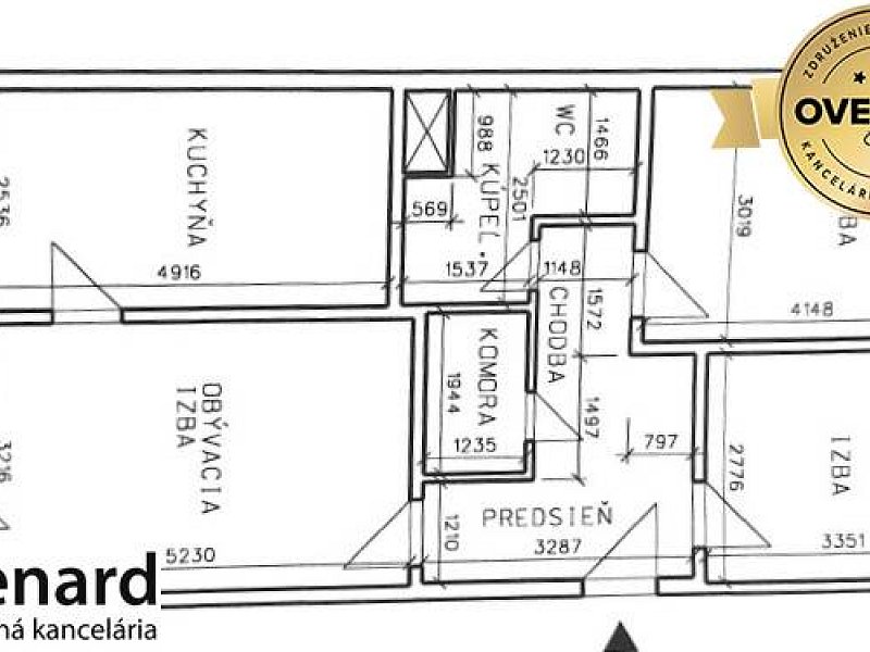 Na prenájom priestranný 3 - izbový byt, Krosnianska ul.