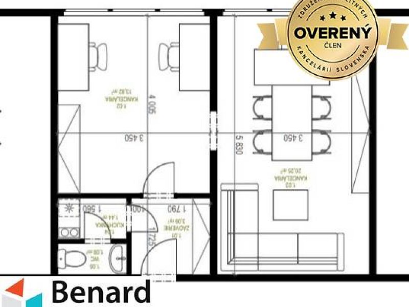 NA PRENÁJOM KANCELÁRSKY PRIESTOR, 20 M2, ŠIRŠIE CENTRUM PREŠOVA